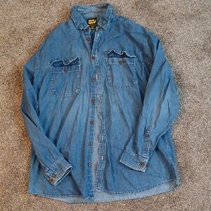 Blue Denim Button-Up Shirt